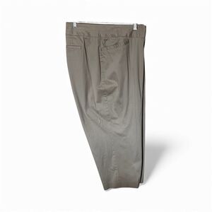 Lane Bryant Cotton-Blend Button Zip Khaki Tan Beige Cropped Pants Size 22